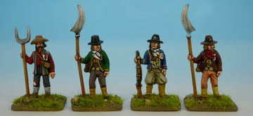 Four Chouan Rebels polearms